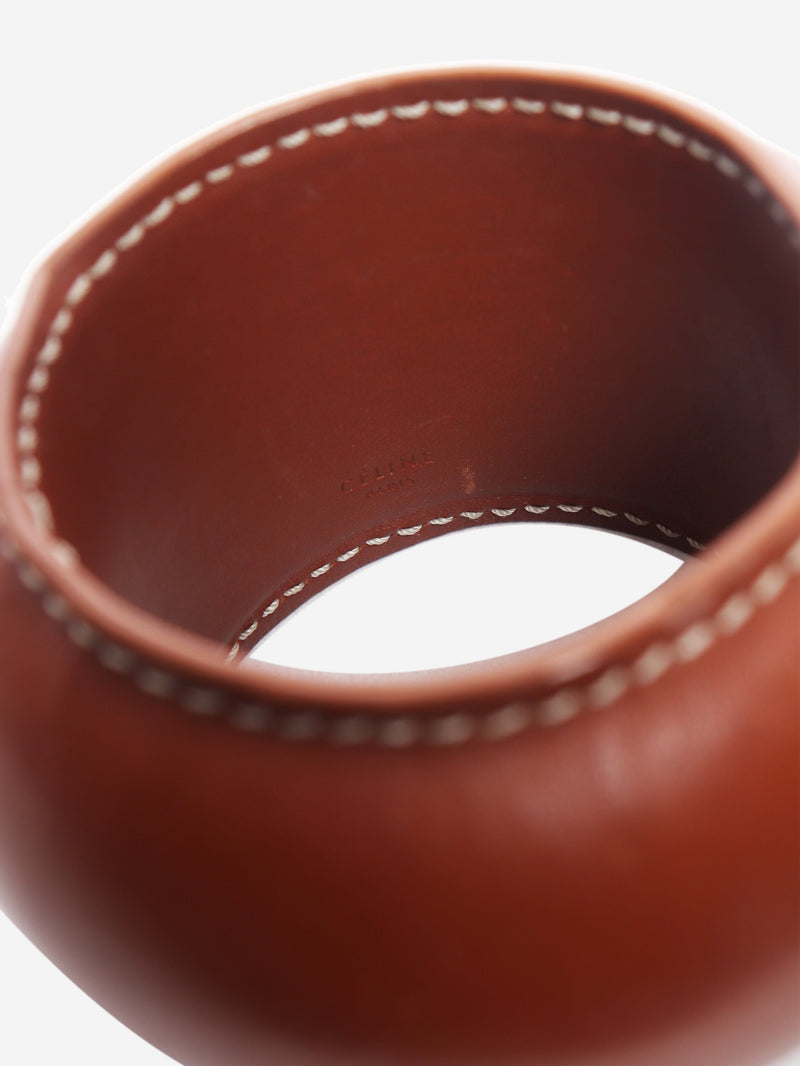 Tan SS12 leather ring cuff Bracelets Celine 