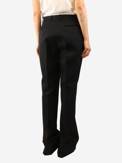 Black wool wide leg trousers - size UK 16 Trousers Saint Laurent 