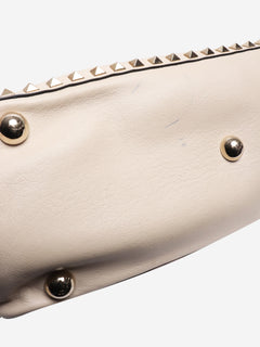 Cream Rockstud leather shoulder bag Shoulder bags Valentino 