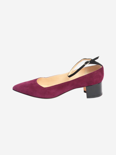 Black and purple suede colour-block pumps - size EU 38 Heels Manolo Blahnik 