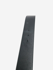 Gucci Black GG textured leather belt