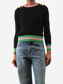 Black wool cable-knit jumper - size XS Knitwear Gucci 