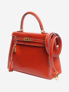 Brique Kelly 25 bag in Box Calf leather Shoulder bags Hermes 