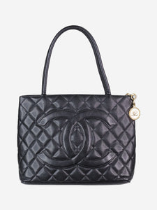 Chanel Black 2003-2004 caviar leather GST tote bag