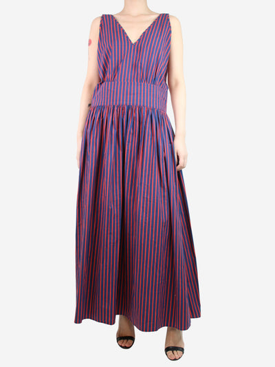 Blue and red sleeveless striped dress - size S Dresses La Double J 