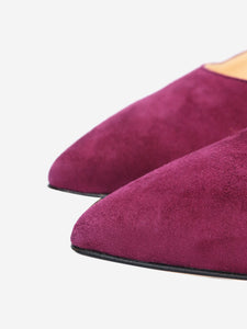 Manolo Blahnik Black and purple suede colour-block pumps - size EU 38