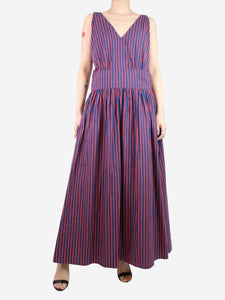 La Double J Blue and red sleeveless striped dress - size S
