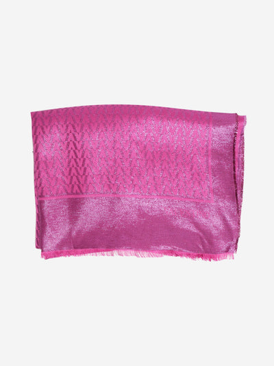 Purple Toute La V lurex fringe shawl scarf Scarves Valentino 