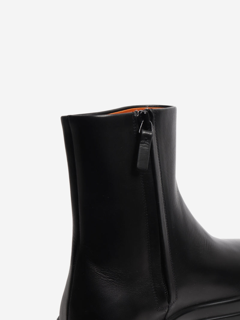 Black leather ankle boots - size EU 38.5 (UK 5.5) Boots The Row 