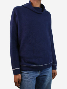 Bamford Blue high-neck cashmere jumper - size XS
