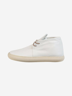 White leather lace-up shoes - size EU 39 Flat Shoes Fausto Santini 