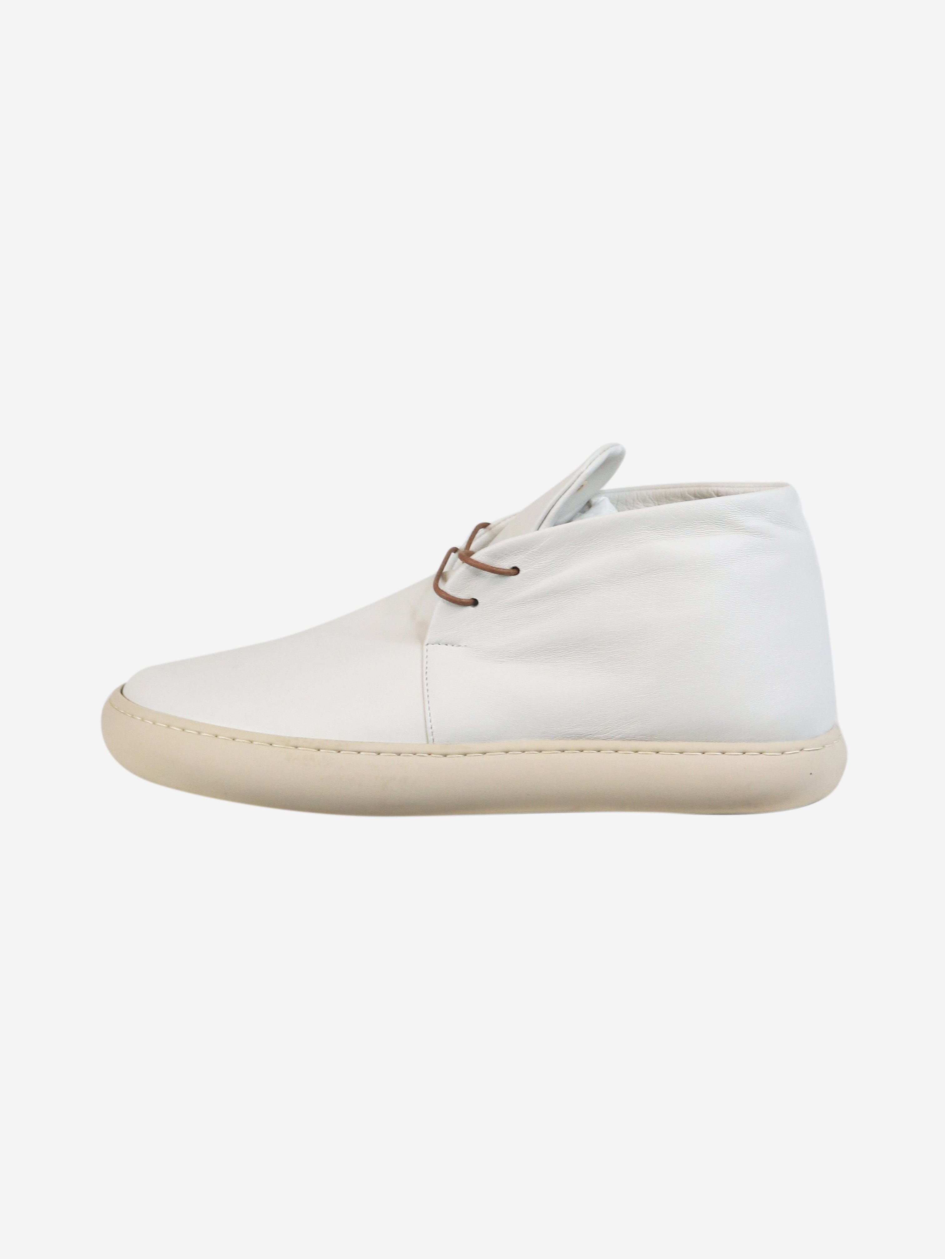 White leather lace-up shoes - size EU 39 Flat Shoes Fausto Santini 