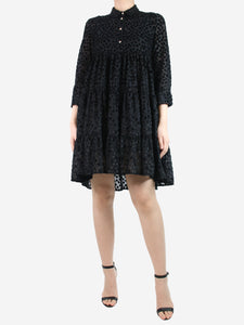 Maje Black polka dot dress - size UK 8