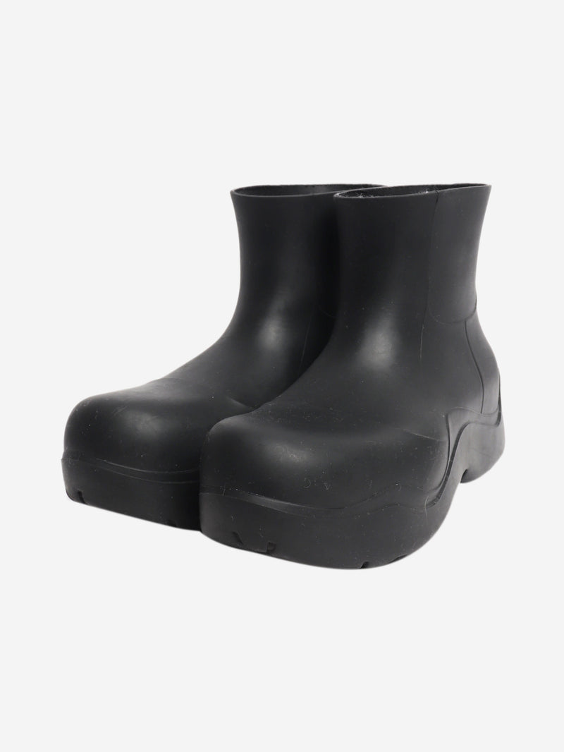 Black rubber ankle boots - size EU 38 (UK 5) Boots Bottega Veneta 