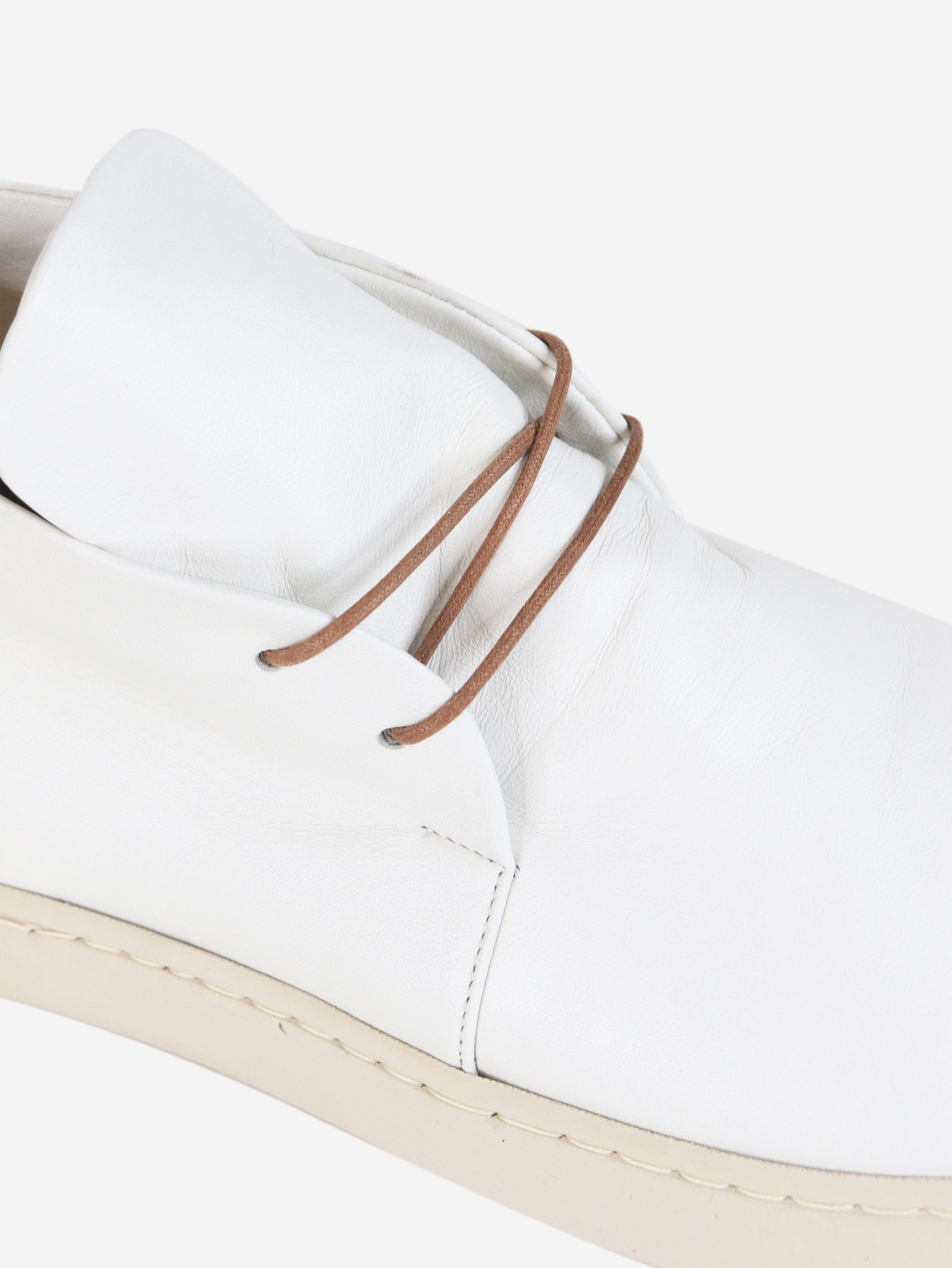 White leather lace-up shoes - size EU 39 Flat Shoes Fausto Santini 