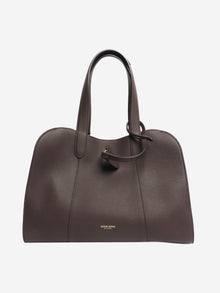Brown pebbled leather large tote bag Bags Giorgio Armani 