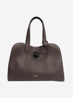 Brown pebbled leather large tote bag Bags Giorgio Armani 