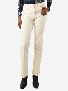 Mother White straight-leg jeans - size UK 6