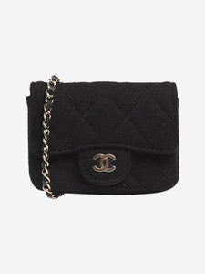 Chanel Black 2020 micro Classic Single Flap bag