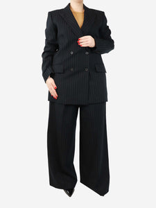 Joseph Navy blue pinstripe jacket and trouser set - size UK 14