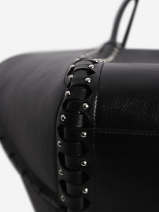 Alaia Black studded top handle bag