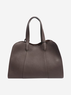 Brown pebbled leather large tote bag Bags Giorgio Armani 