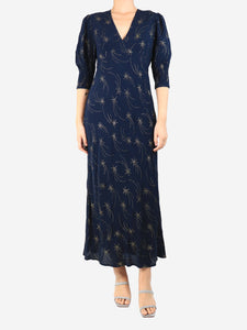 Rixo Blue shooting star print dress - size S