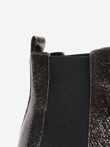 Saint Laurent Dark green Loulou metallic ankle boot - size EU 38.5