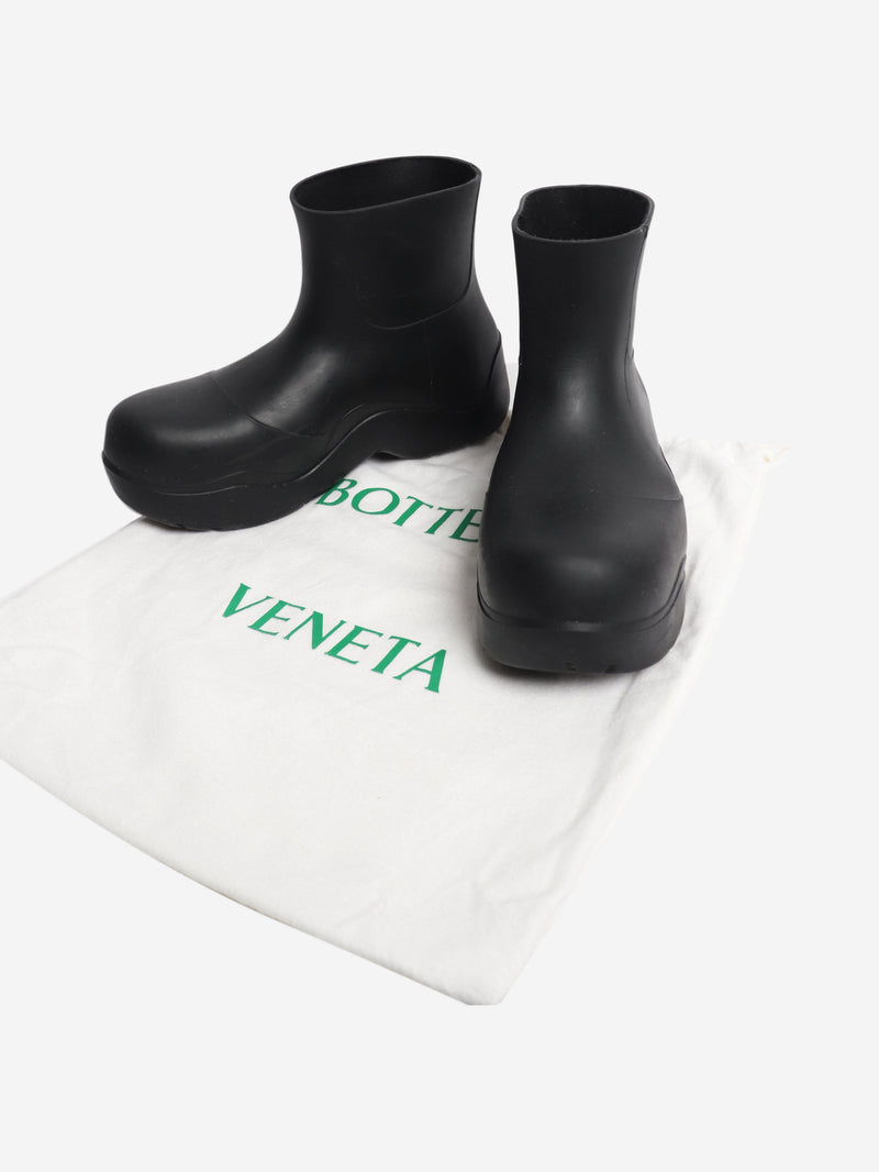 Black rubber ankle boots - size EU 38 (UK 5) Boots Bottega Veneta 
