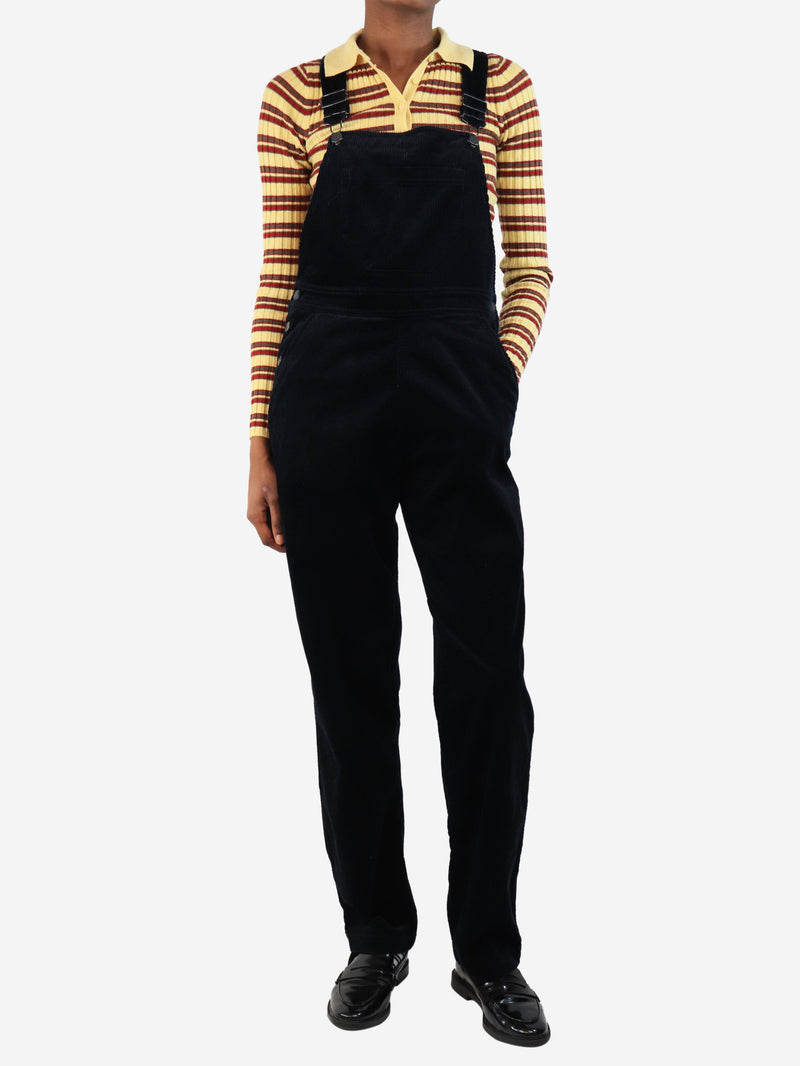 Navy blue corduroy jumpsuit