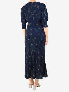 Rixo Blue shooting star print dress - size S