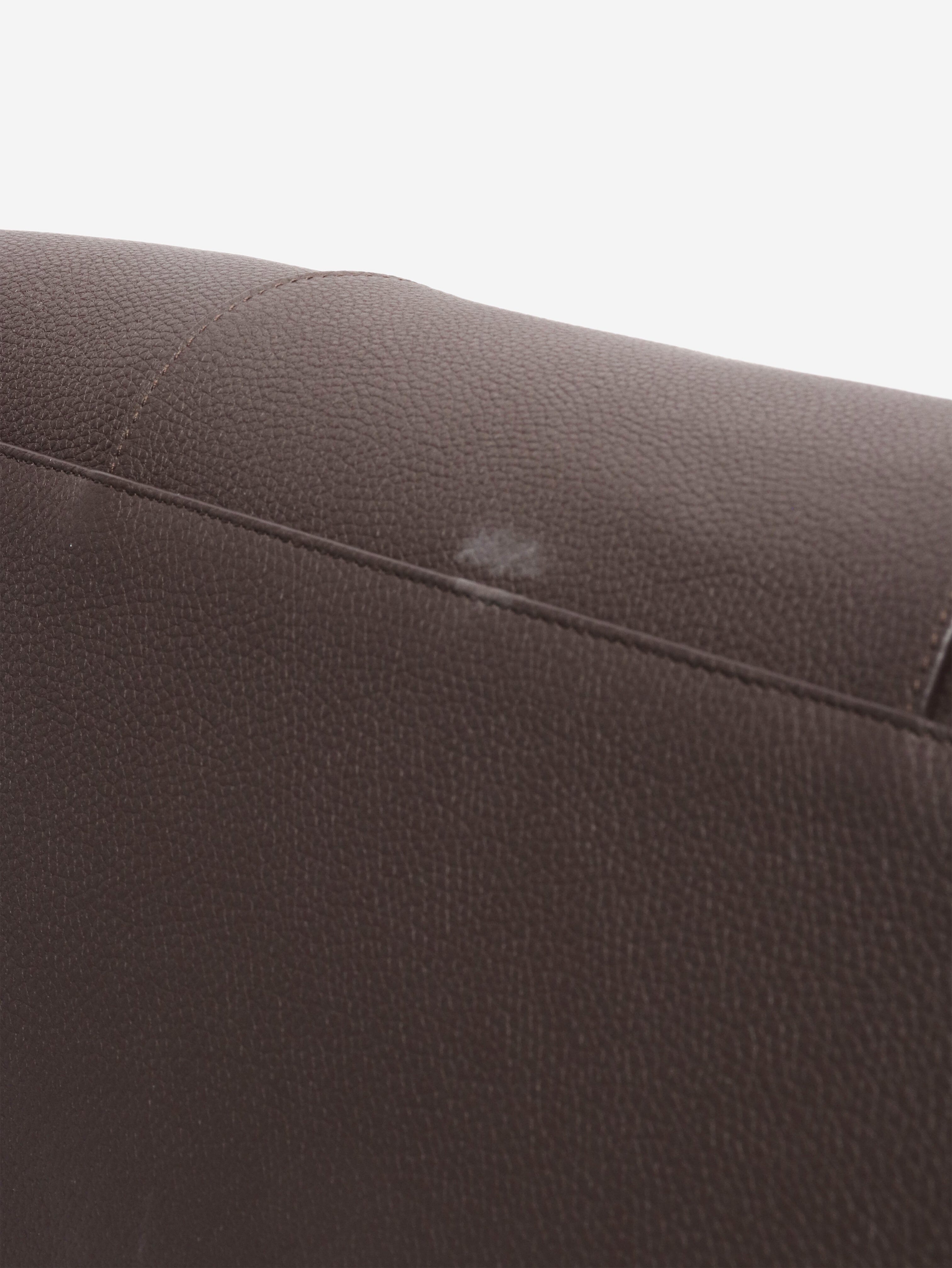Brown pebbled leather large tote bag Bags Giorgio Armani 