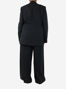 Joseph Navy blue pinstripe jacket and trouser set - size UK 14