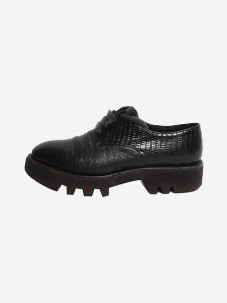 Black reptile effect Derby shoes - size EU 37 (UK 4) product image