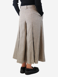 Brown houndstooth wool cullottes - size UK 12 Trousers Zimmermann 