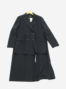 Joseph Navy blue pinstripe jacket and trouser set - size UK 14