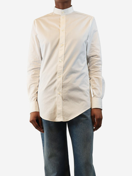 White mandarin collar shirt - size UK 6 product image