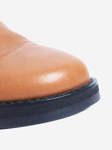 The Row Tan Gaia leather gored boots - size EU 38.5