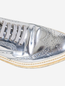 Prada Prada Silver lace up Espa derbys - size UK 4