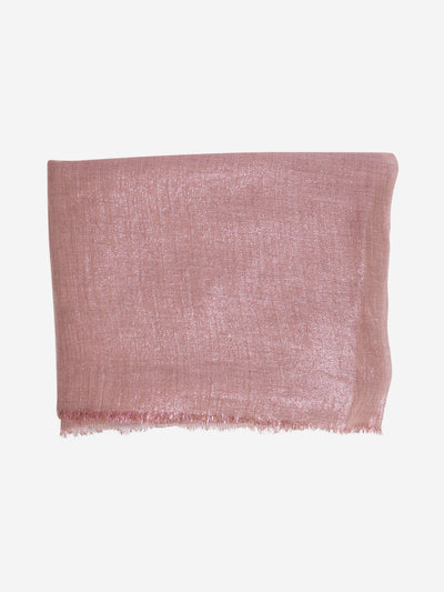 Pink wool-blend glittery shwal Scarves Brunello Cucinelli 