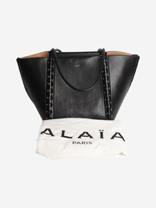 Alaia Black studded top handle bag