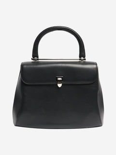 Black leather top handle bag Top Handle Bags Asprey 