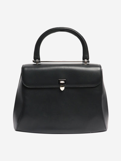 Black leather top handle bag Top Handle Bags Asprey 