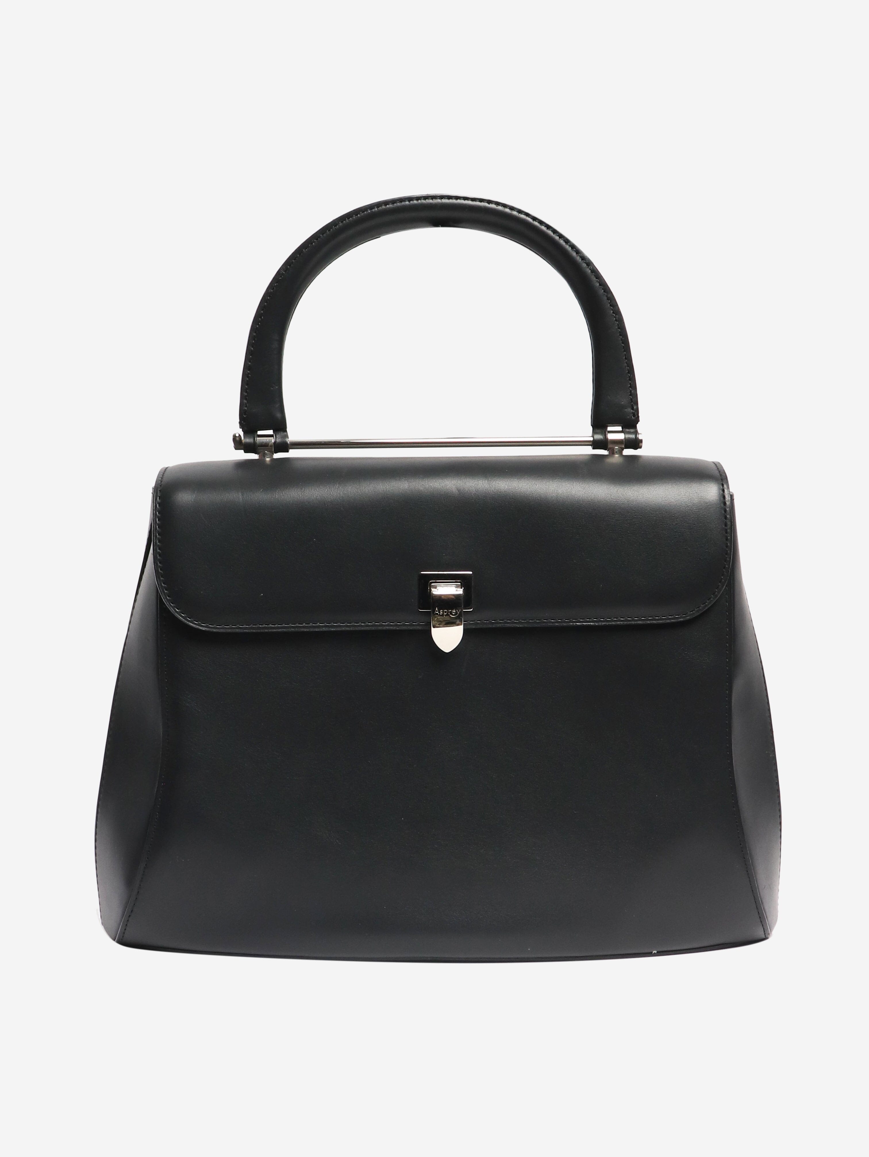Black leather top handle bag Top Handle Bags Mansur Gavriel 