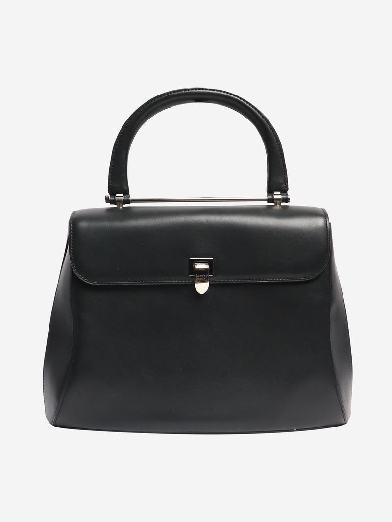 Black leather top handle bag Top Handle Bags Mansur Gavriel 