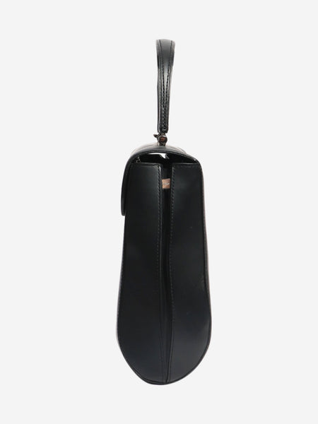 Black leather top handle bag alternate image