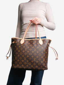 Louis Vuitton Brown Monogram Neverfull Bandoulière MM tote bag