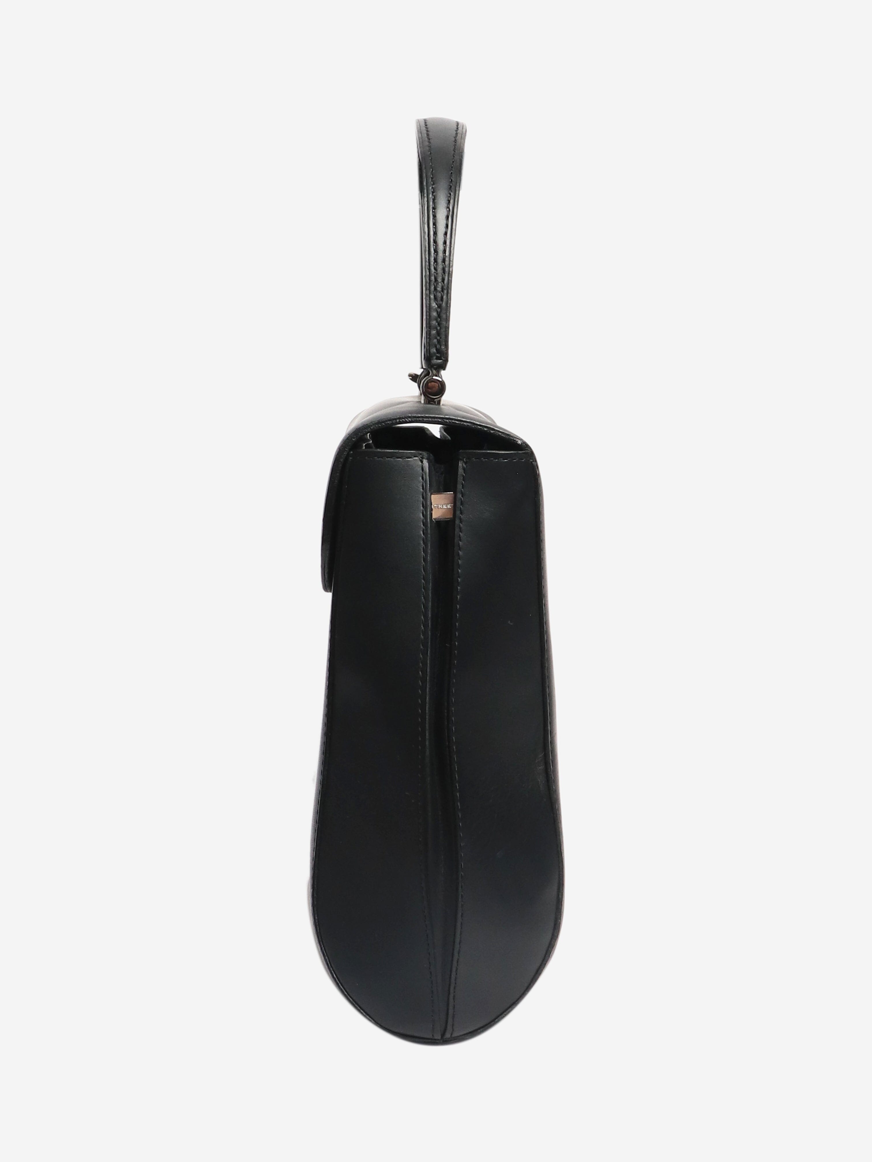 Black leather top handle bag Top Handle Bags Asprey 