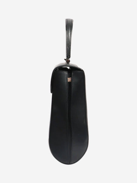 Black leather top handle bag alternate image