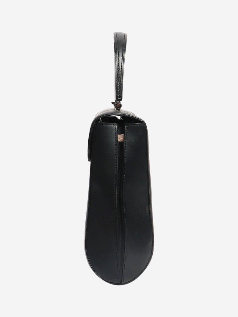 Black leather top handle bag Top Handle Bags Asprey 